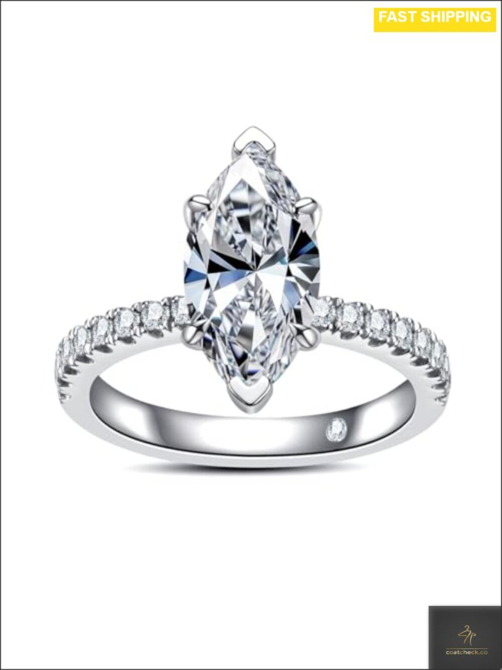Moissanite Engagement Ring 4.3cttw D Color Sterling Silver Promise Anniversary